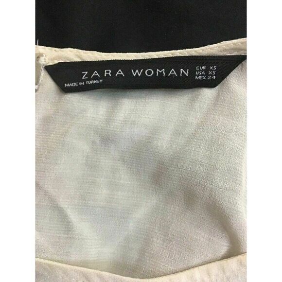 Zara Womens Solid Ivory Scoop Neck Tank Top Xs - Picture 5 of 5